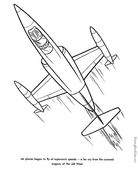 jet coloring book page  airplane coloring pages coloring book