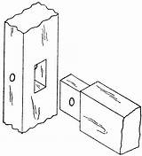 Tenon Mortise Tools Pinned Timber Frame Joint Fig sketch template