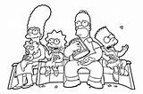 Simpsons Colorear Bart Ecoloring Disimpan sketch template