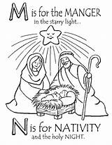 Nativity Coloring Pages Christmas Printable Scene Jesus Manger Baby Colouring Kids Preschoolers Sheets Sheet Preschool Simple Balboa Rocky Clipart Drawing sketch template