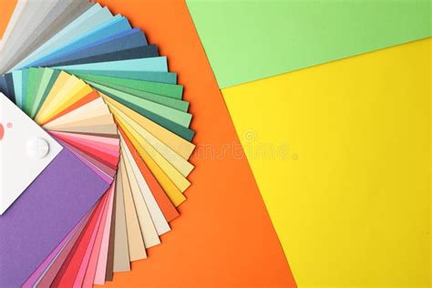 color palette  bright background top view space  text stock