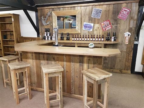 secondhand chairs  tables bar units rustic