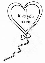 Heart Mom Mother Coloring Hearts Mothers Outline Two Coloringpage Eu sketch template