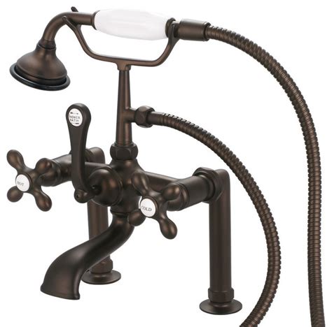 Vintage Classic Deck Mount Tub Faucet With Handshower Traditional