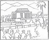 Temple Coloring Pages Lds Building Book Temples Hawaii 1923 Mormon August History Comments sketch template