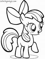 Pony Coloring Little Pages Apple Bloom Printable Friendship Magic Kids Girls Equestria Poney Drawing Coloriage Colouring Imprimer Book Party Rainbow sketch template