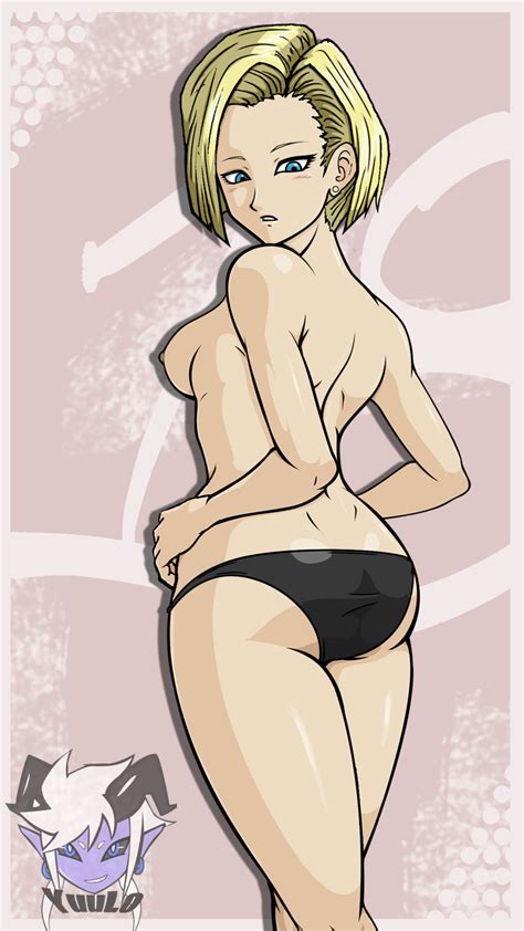 Android 18 Sexy Booty Pose With Bikini Bottom By
