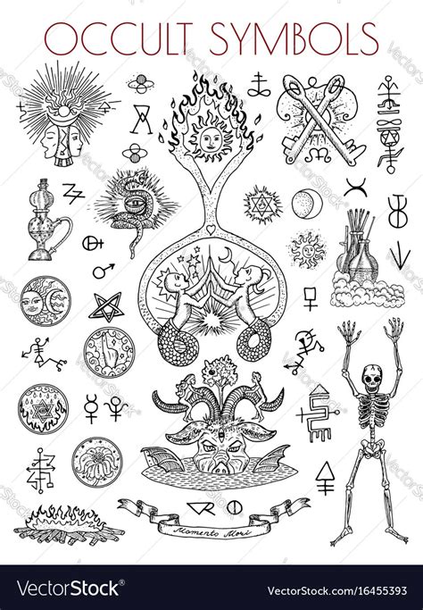 graphic set  esoteric symbols royalty  vector image