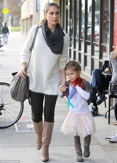 jessica alba s daughter honor takes after her mother wearing a cute tutu skirt with boots