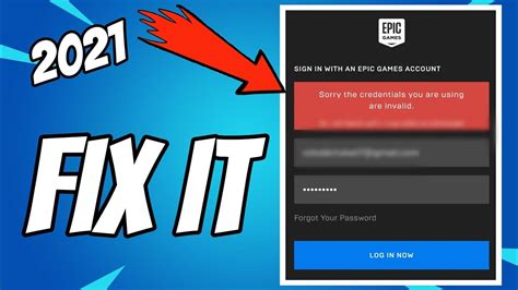 fix   credentials     invalid  epic games launcher youtube