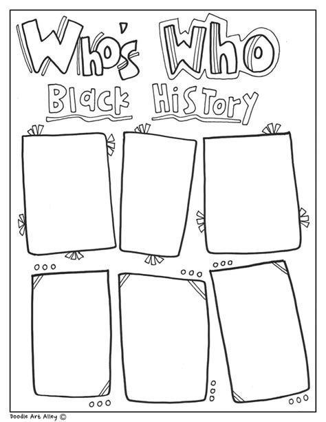 black history printables  kindergarten  printable templates