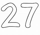 27 Number Coloring Template sketch template
