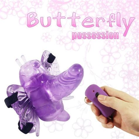 Irresistible Butterfly Strap Ons Vibrator Dildo Wireless Remote