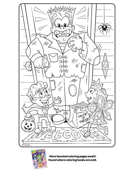 halloween frankenstein coloring page coloring page crayolacom