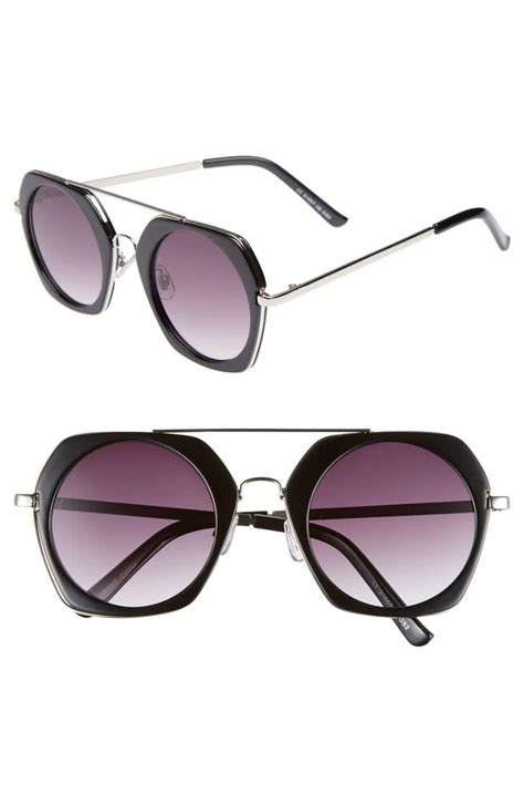 Glance Eyewear 50mm Geometric Aviator Sunglasses