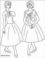 Coloring Pages Vintage Fashion Books Nicole Adult Colouring Printable Book Ro sketch template