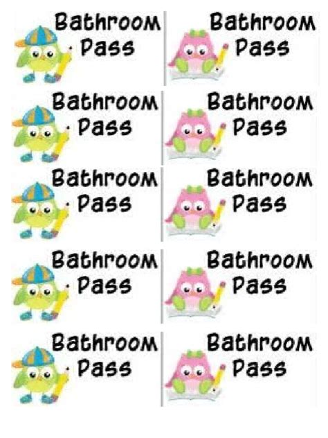 bathroom pass