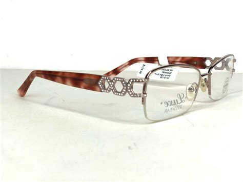 new luxe eyewear swarovski crystal wl0355 blush eyeglasses