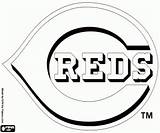 Reds Cincinnati Logo Coloring Pages Printable Logos Mlb Team Oncoloring Game Sports sketch template
