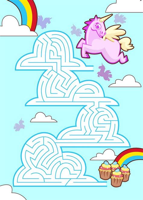 unicorn maze  derekhunter  deviantart unicorn coloring pages