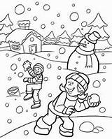 Winter Coloring Fun Pages Color sketch template