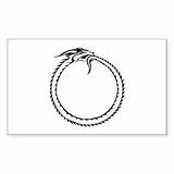 Rectangle Ouroboros Symbol Sticker Favorite sketch template