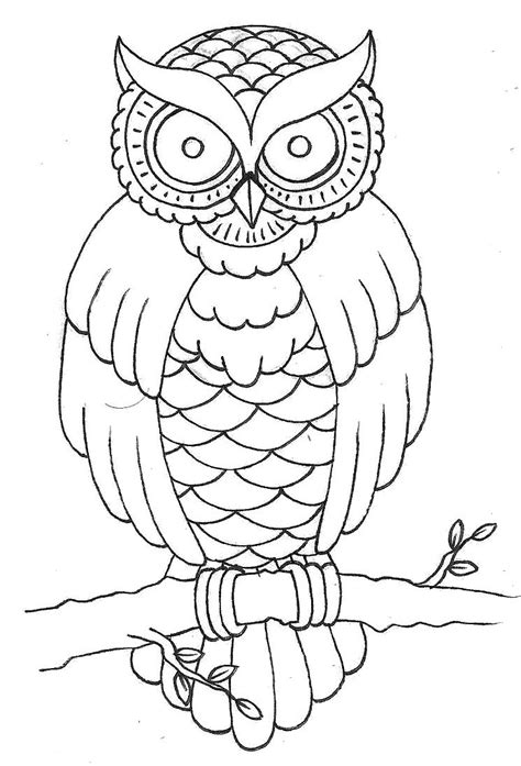 owl outline drawing  getdrawings