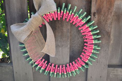watermelon clothespin wreath clothes pin wreath clothes pin crafts