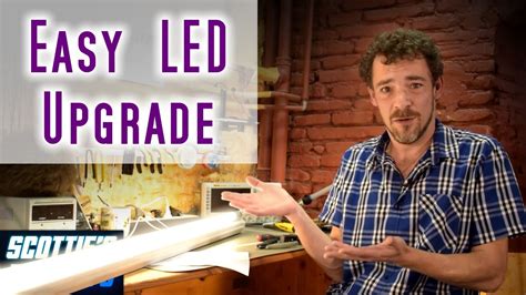 fluorescent  led conversion  easy youtube