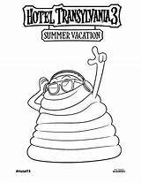 Transylvania Hotel Coloring Pages Vacation Summer Blobby Kids Printable Blob Print Fun sketch template