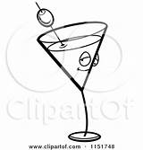Martini Coloring Cartoon Clipart Vector Character Thoman Cory Outlined Pages Getcolorings Color sketch template
