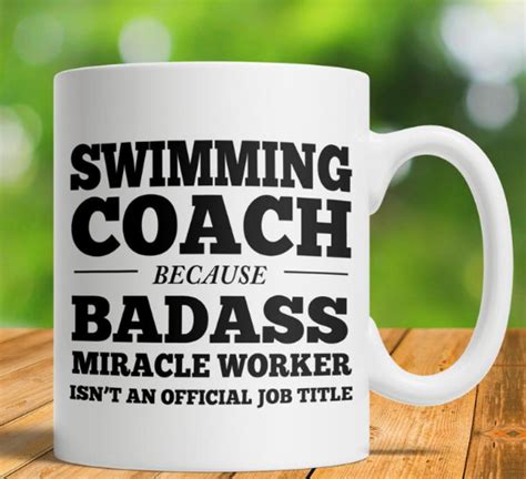swim coach gift swim coach mug swim coach coffee cup etsy