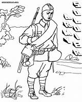 War Soldier Coloring Pages Drawing Getdrawings sketch template
