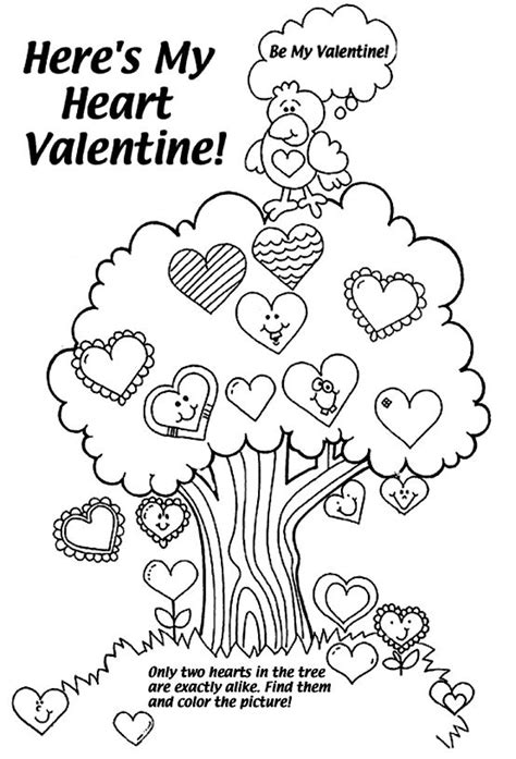 heres  heart valentine  crayolacom valentine coloring pages