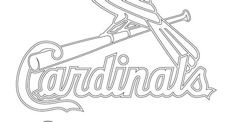 st louis cardinals logo coloring page supercoloringcom diy