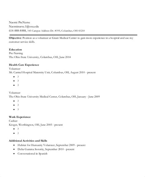 sample nursing student resume templates  ms word