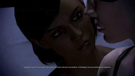 Mass Effect 3 Traynor Spends The Night Romance Youtube