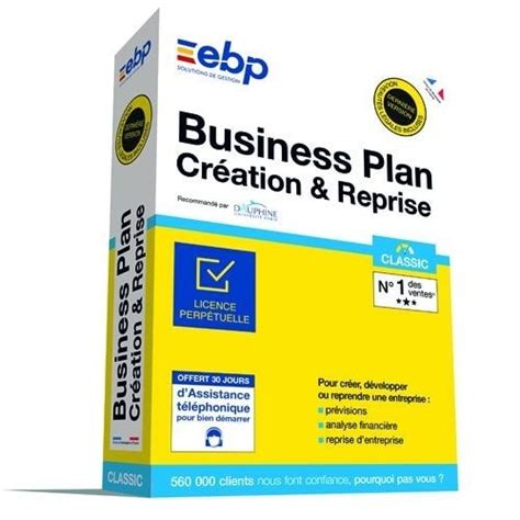 ebp business plan création and reprise classic dernière version 1