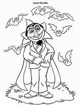 Sesame Dracula Bats Elmo Sheets Herry Rocks Coloringhome sketch template