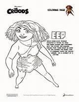 Croods Coloring Pages Eep Kids Sheets Perfect Beautiful Family Colouring sketch template