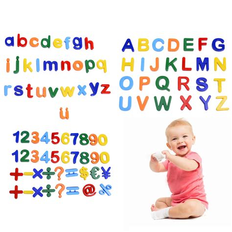pcs magnetic learning numbers alphabet letters toddlers kids