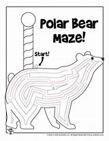 Mazes Bear Maze Pole sketch template