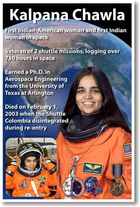 buy astronaut kalpana chawla  indian american woman  space