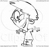 Excited Clipart Cheering Grinning Boy Illustration Cartoon Outline Royalty Toonaday Lineart Vector Ron Leishman 2021 Clipartof sketch template