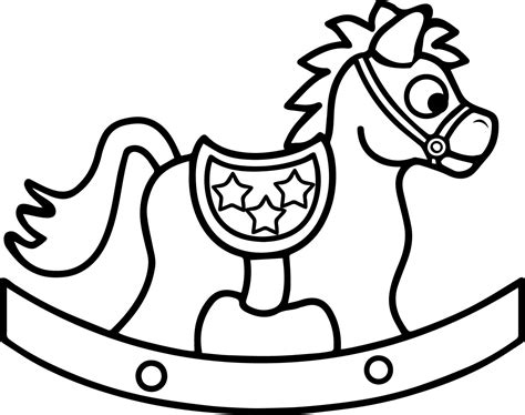 rocking horse coloring pages  getcoloringscom  printable