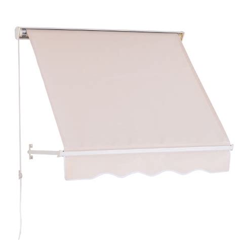 outsunny  arm manual retractable window awning target