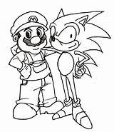 Mario Coloring Pages Print Sonic Printable Kids sketch template