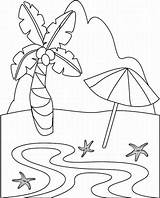 Coloring Pages Tropical Island Beach Printable Umbrella Drawing Hawaii Color Vacation Clipart Sheets Scene Flip Flops Popular Getcolorings Getdrawings Library sketch template