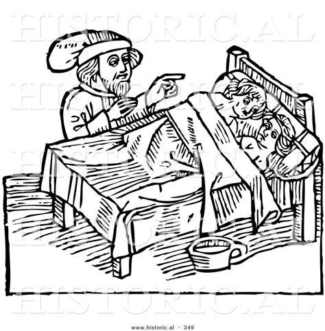 Historical Vector Illustration Of A Man Supervising A