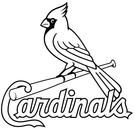 louis cardinals logo black  white st louis cardinals